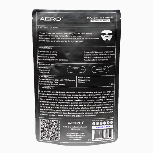 Aero™ Nose Strips (Black) - 30 Day Supply