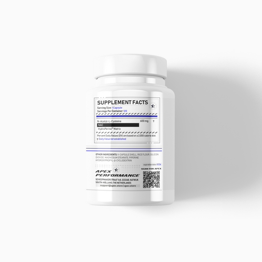 NAC (100% N-Acetyl-L-Cysteine) with HydroPerine™ - 120 V-Capsules